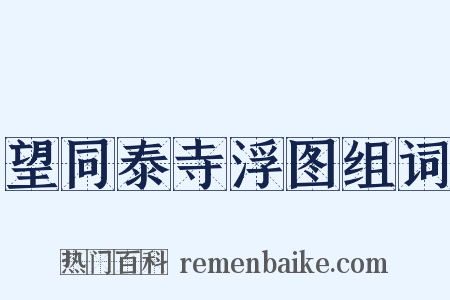 望同泰寺浮图组词是什么意思的图片